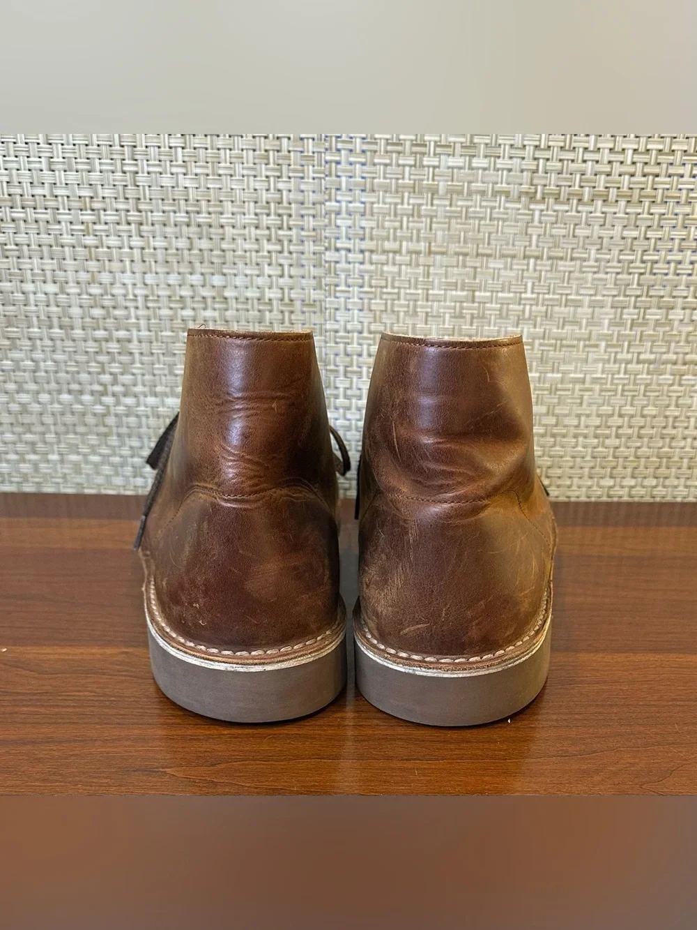 Clarks Bushacre 2 Leather Chukka Dessert Boots Beeswax Brown 13M